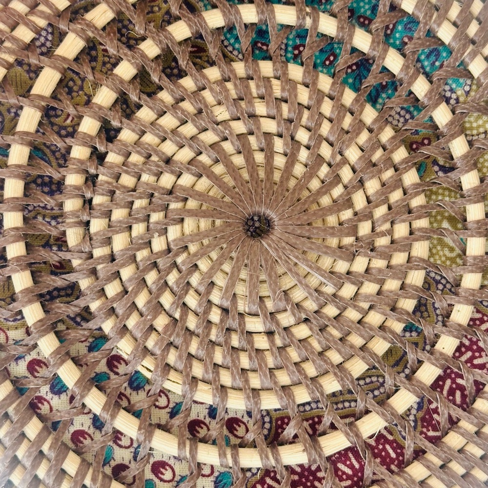 Rattan/Raffia Woven Round Balinese Boho Summer Crossbody Bag - Picture 4 of 8